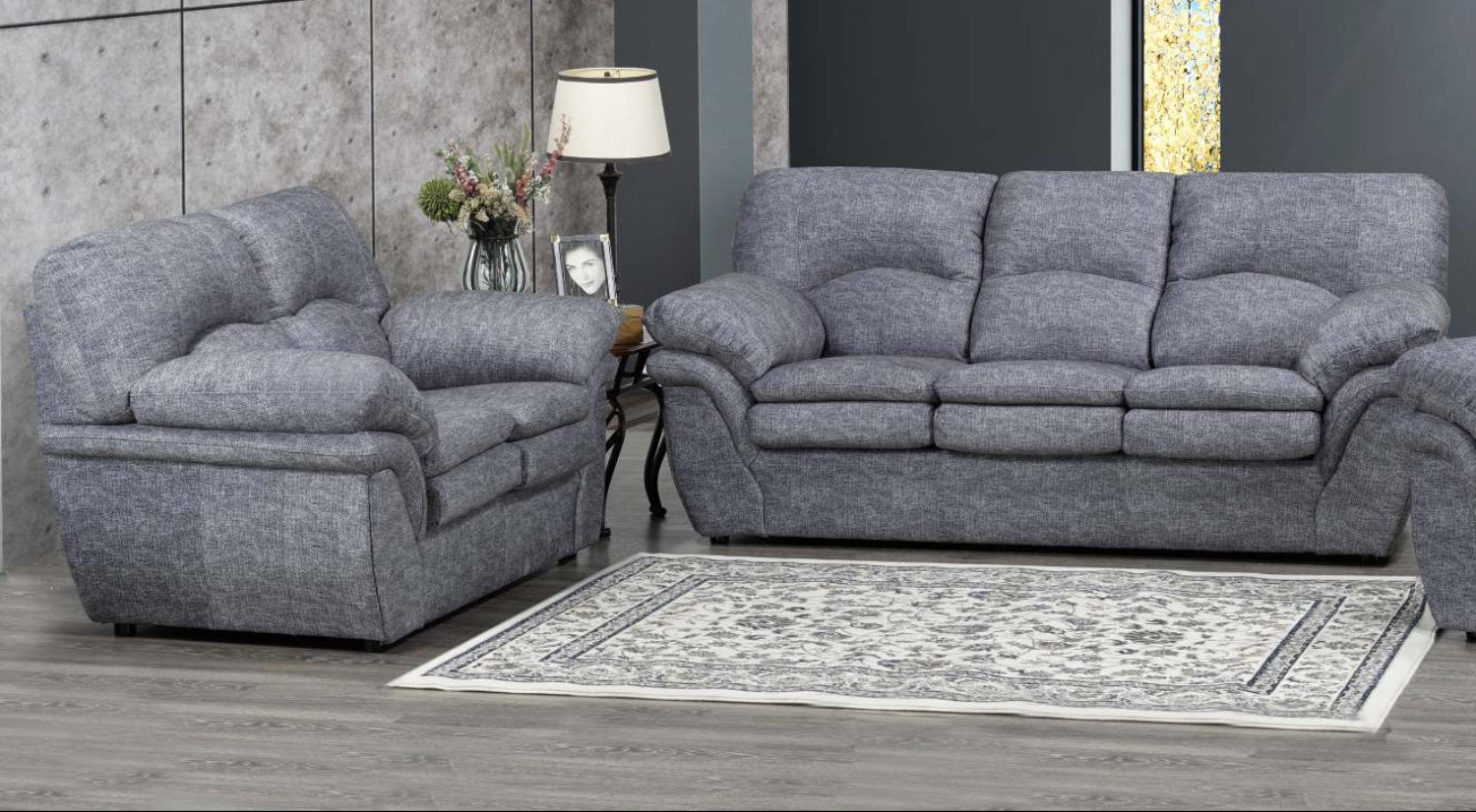 Canadian Made Lovey's Pewter Sofa Set 6050 | Sofa Sale