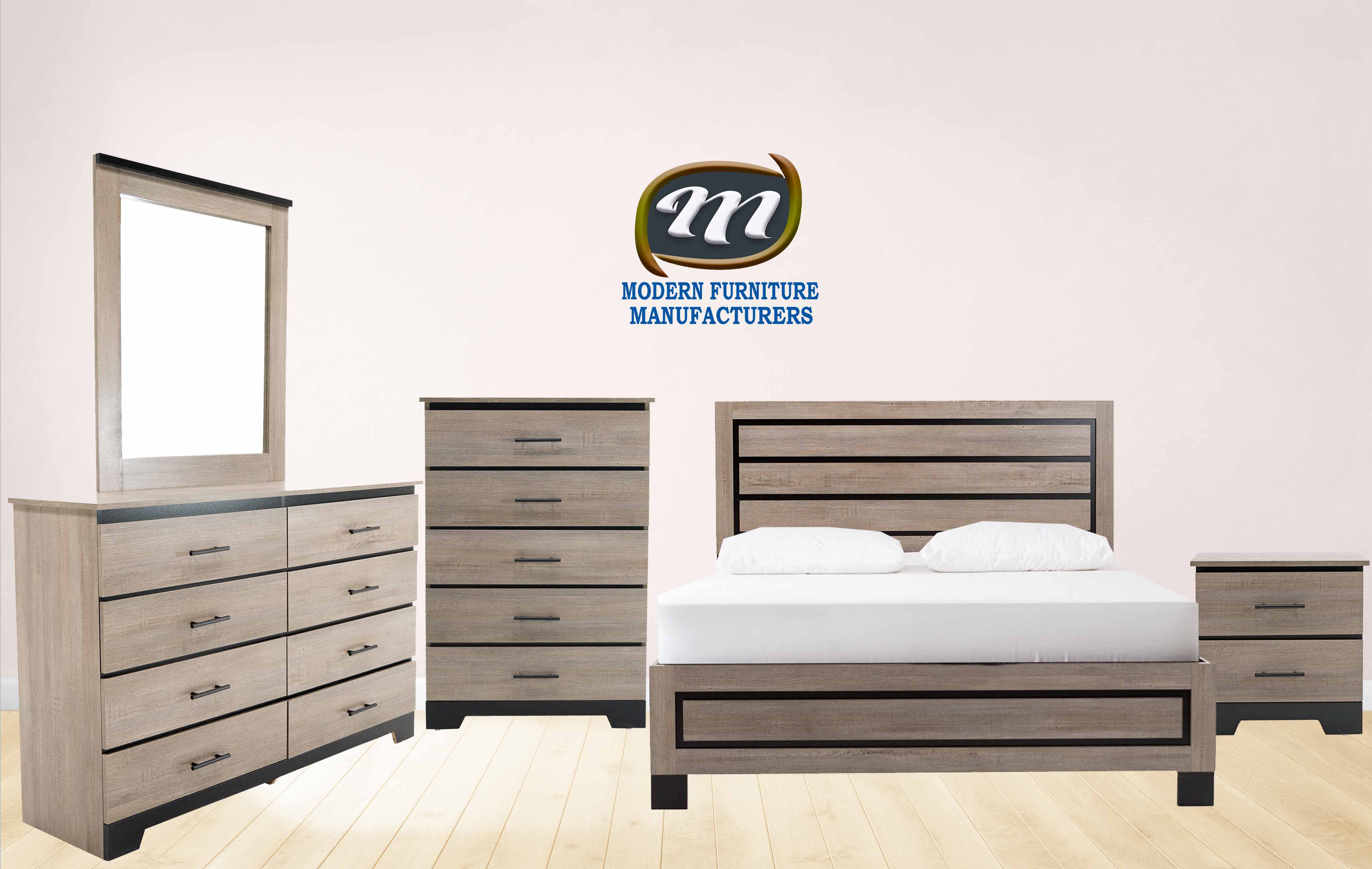 Two Tone Bedroom Collection Continental Coast & Black 6741