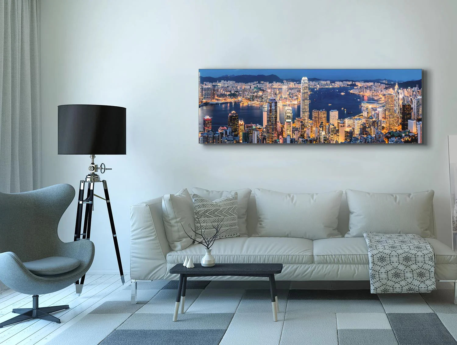 Hi Resolution Canvas of Hong Kong 72" x 24"