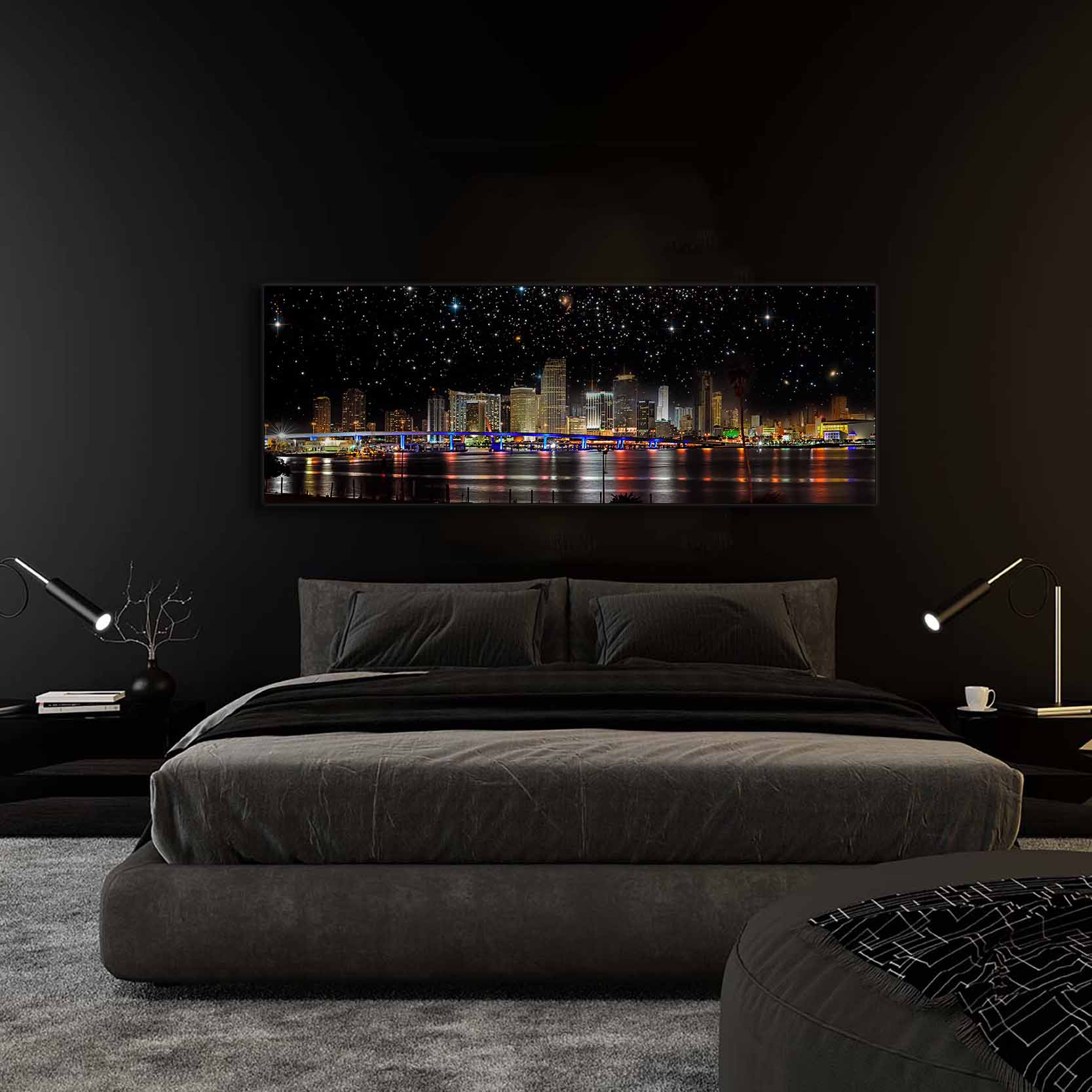 Miami Fine Art Canvas 72" x 24"