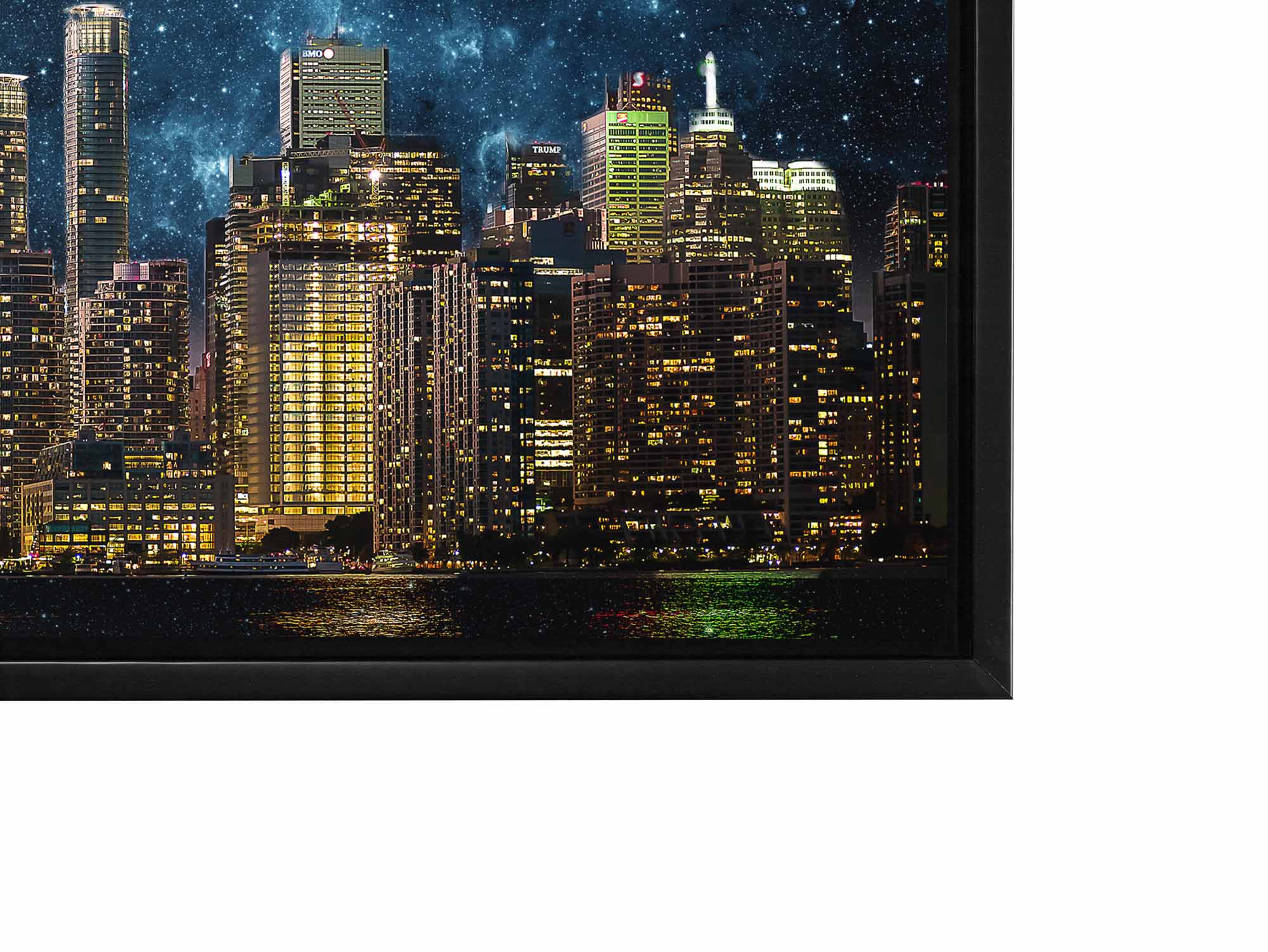 Toronto Skyline Moon Background Canvas Art 72" X 24"