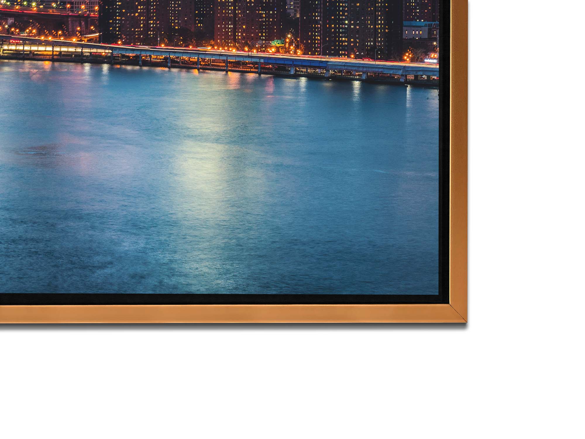 NYC Sunset Bridge Canvas Art 72" x 24"