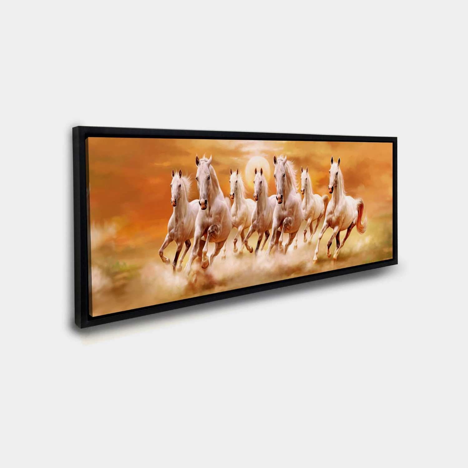 7 Horses and Sunshine-Wall Decor- Hand applied gold varnish 7224-128