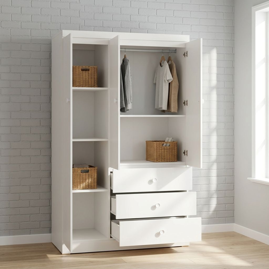 Fully Assembled Wardrobe White 9000