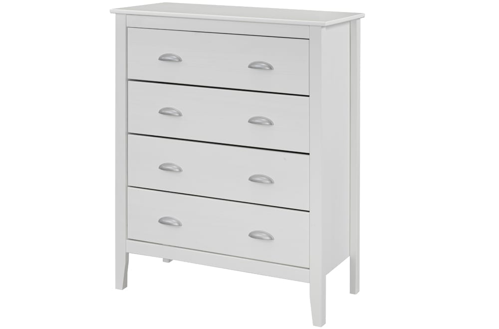 4 Drawer White Chest- T965