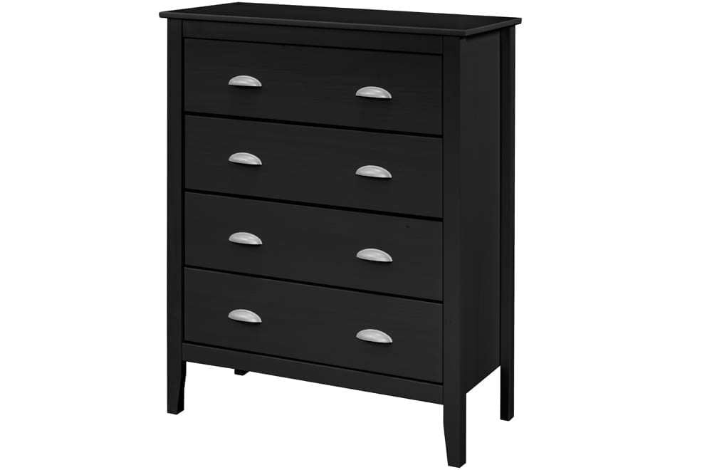 4 Drawer Black Chest- T965