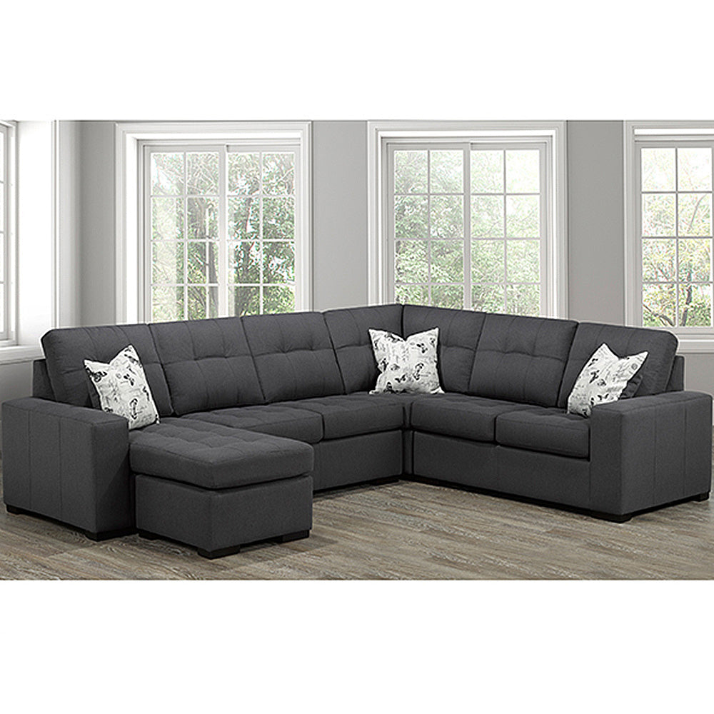 Canadian Made Pennylane Anthrcaite Sectional Sofa 9882