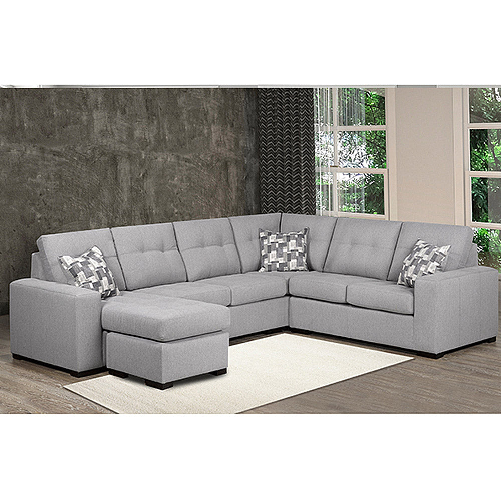 Canadian Made Pennylane Silver Sectional Sofa 9882
