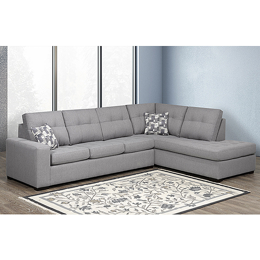 Canadian Made Pennylane Silver Sectional Sofa 9883