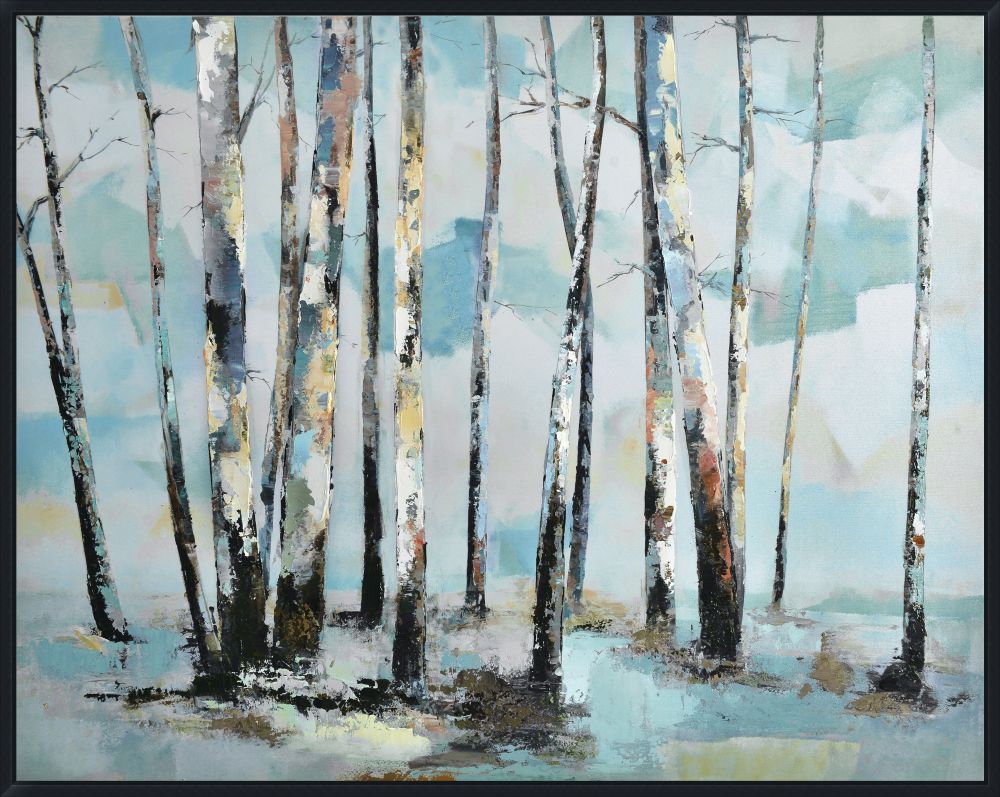 Birch Blues Oil Painting 36" x 48"
