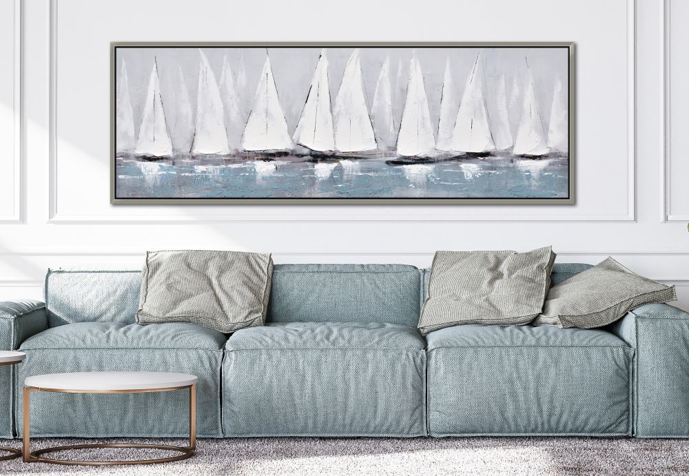 Sails in a Row Canvas Art 20" x 60"