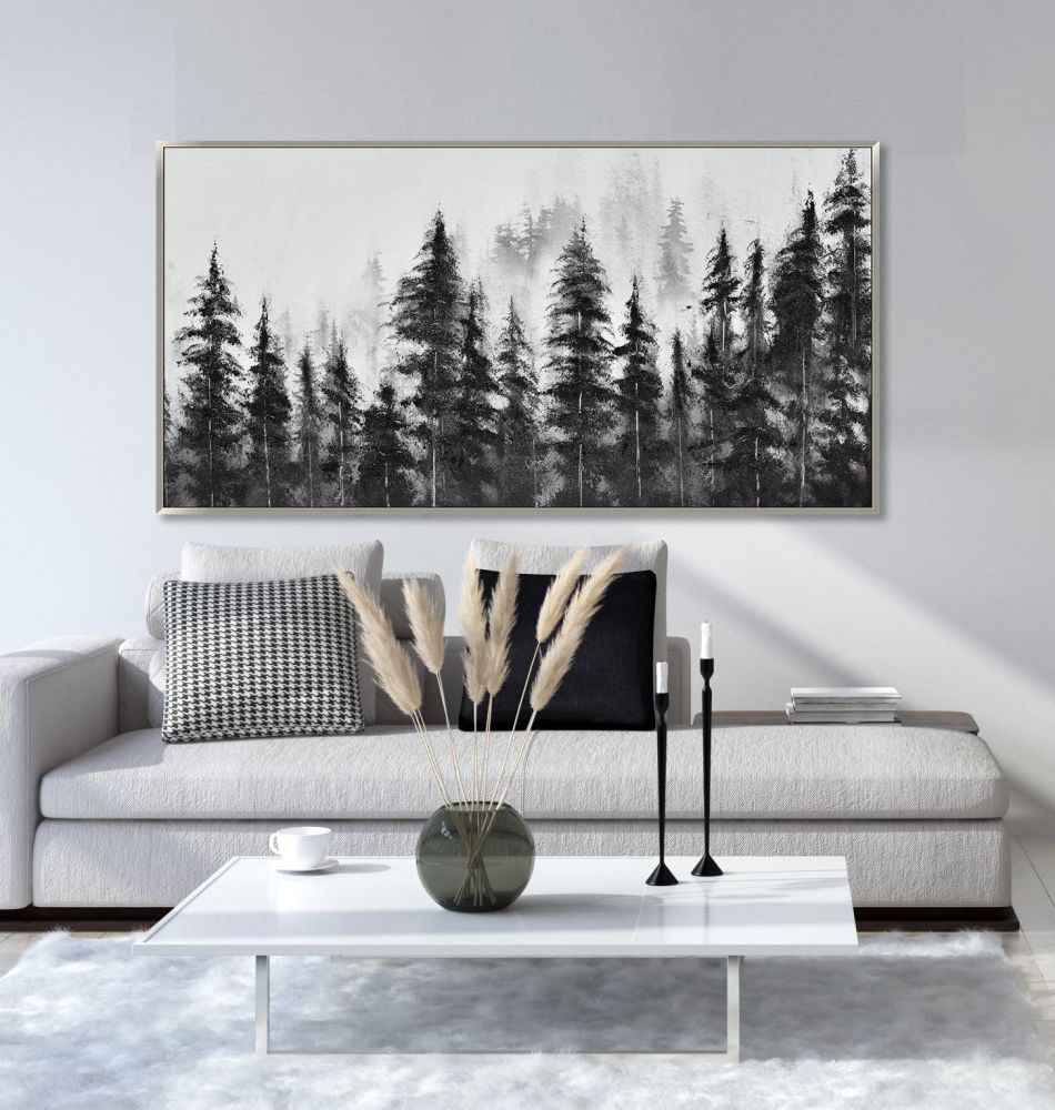 Misty Pines Canvas Art 28" x 56"