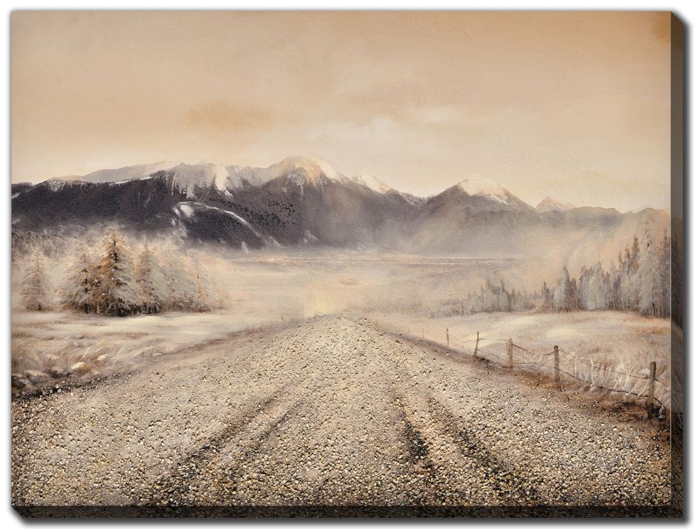 Road to Mountains Oil Painting 36" x 48"