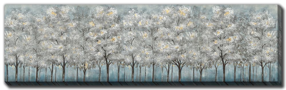 Silver Forest Canvas Art 20" x 71"