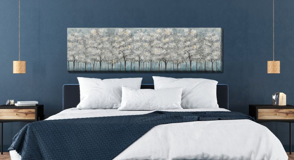 Silver Forest Canvas Art 20" x 71"