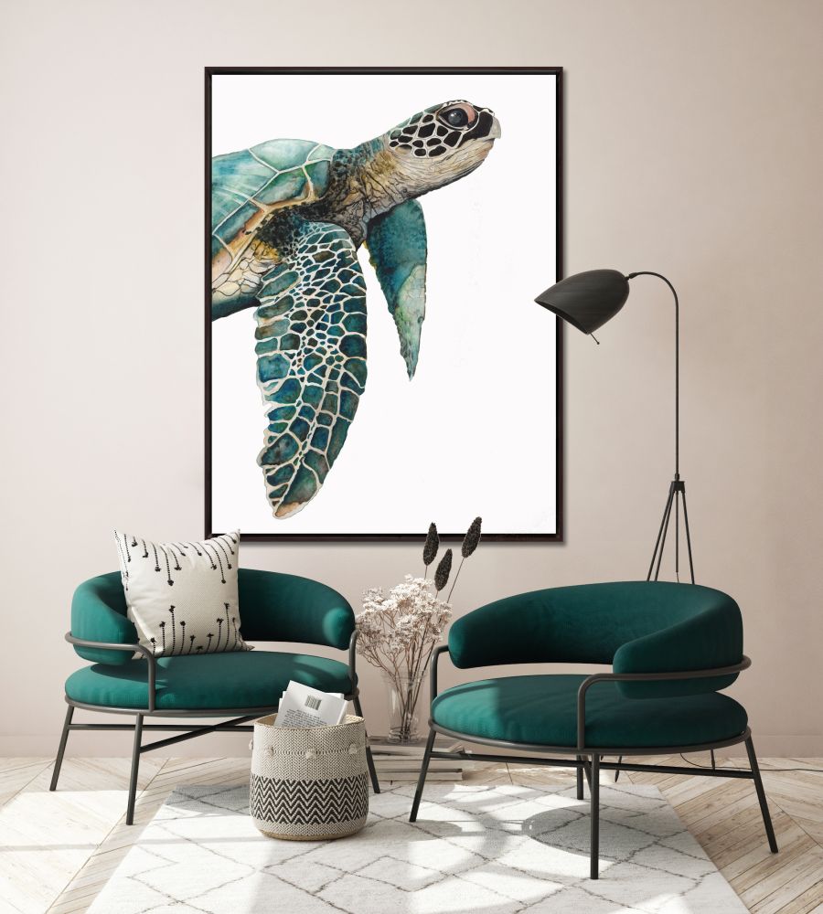 Great Sea Turtle Canvas Art 36" x 48"