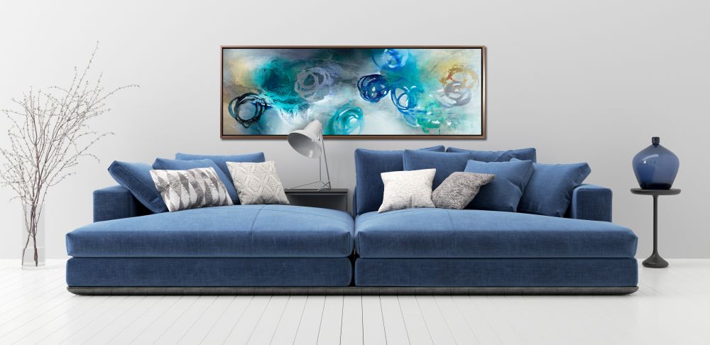 Water Roses I Canvas Art 20" x 60"