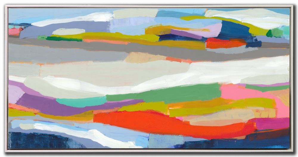 Rainbow Landscape Oil Painting 30" x 60"
