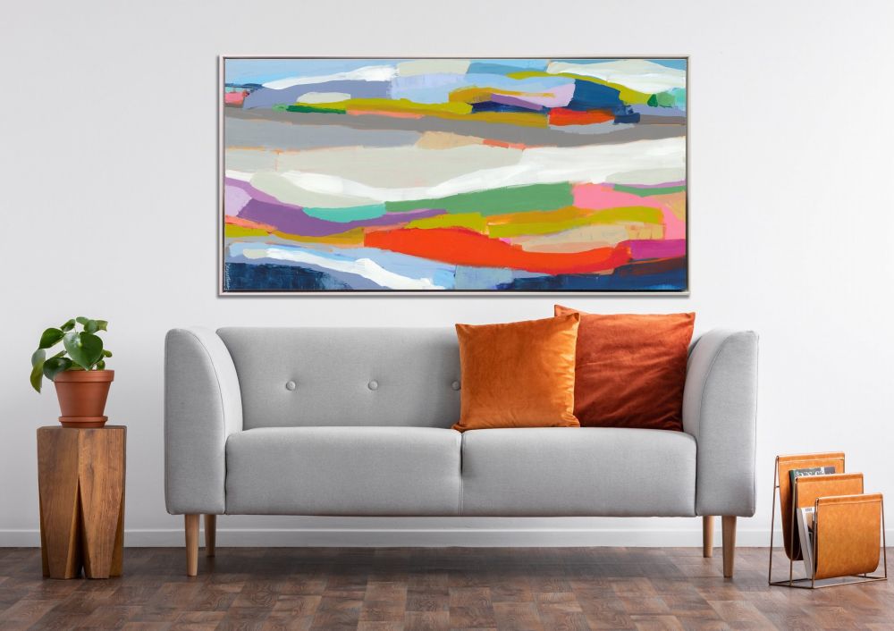 Rainbow Landscape Oil Painting 30" x 60"