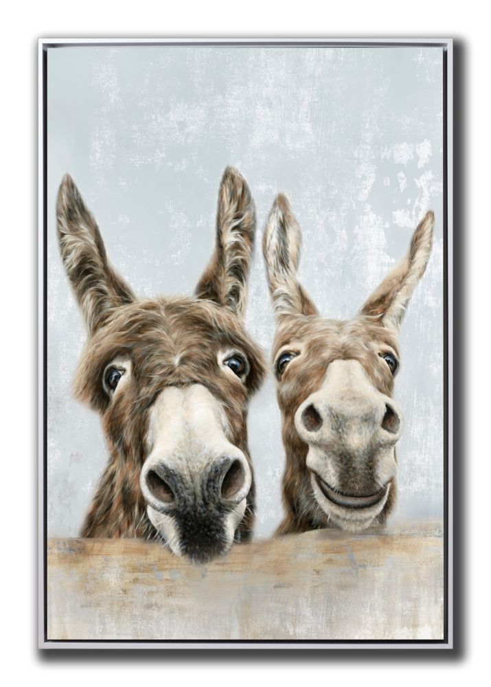 The Donkeys Canvas Art 30" x 45"