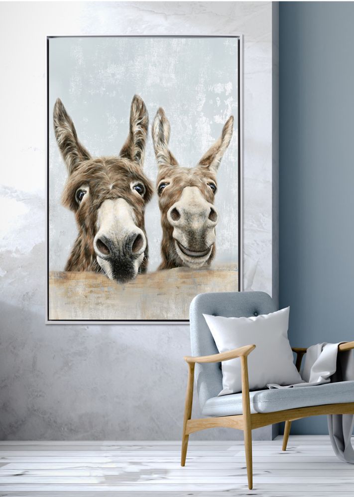 The Donkeys Canvas Art 30" x 45"