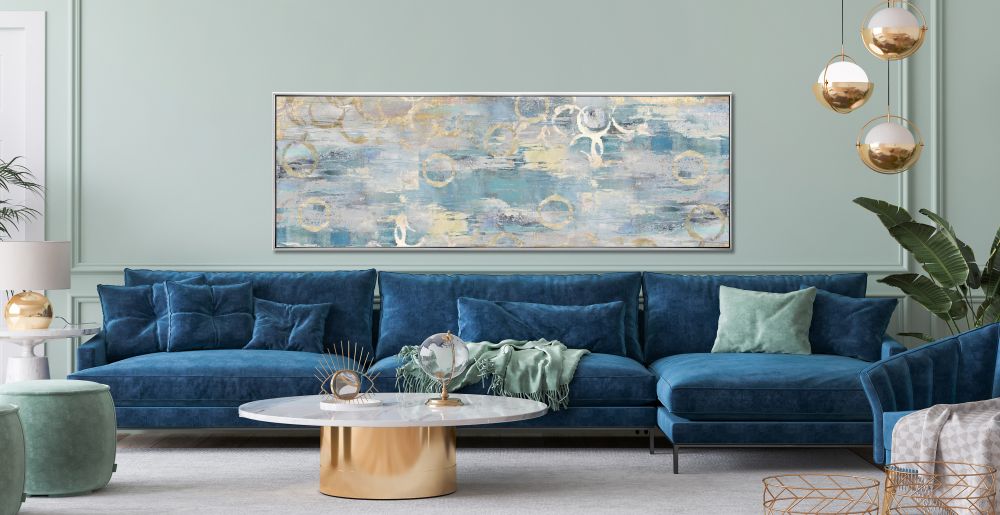 Blue Illusion Canvas Art 20" x 60"