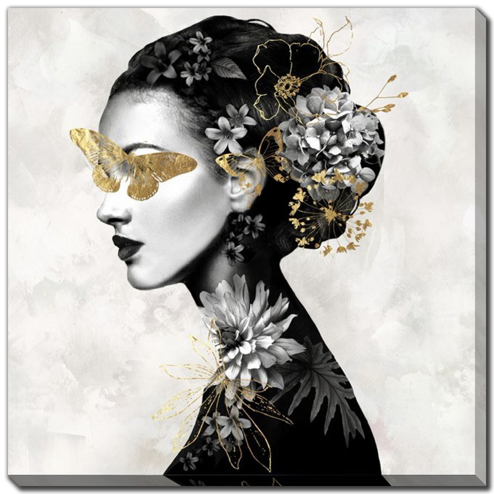 Fluttering Fantasy Canvas Art 32" x 32"