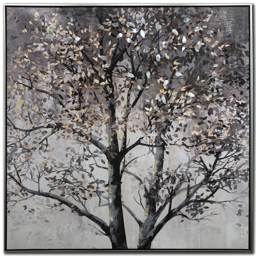 Golden Foliage Canvas Art 40" x 40"