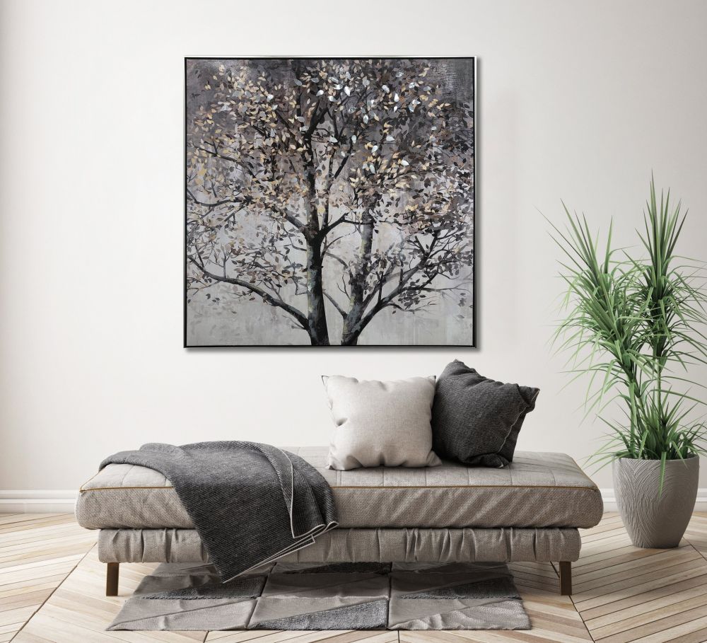 Golden Foliage Canvas Art 40" x 40"