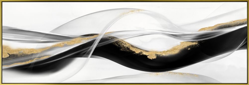 Waves of Gold Canvas Art 20" x 60"