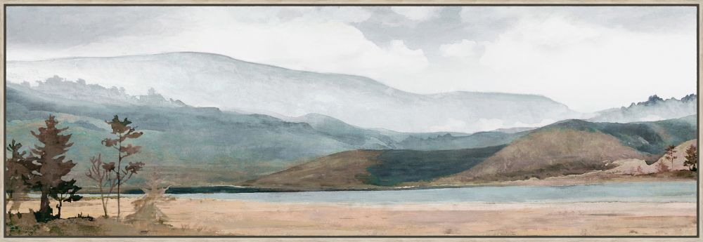 Teal Lake Canvas Art 20" x 60"