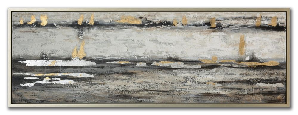 Wall Of Glimmer Oil Painting 20" x 60"