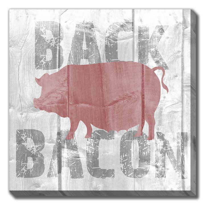Back Bacon Canvas Art 18" x 18"
