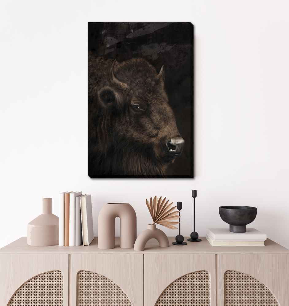 Bold Bison Canvas Art 24" x 36"