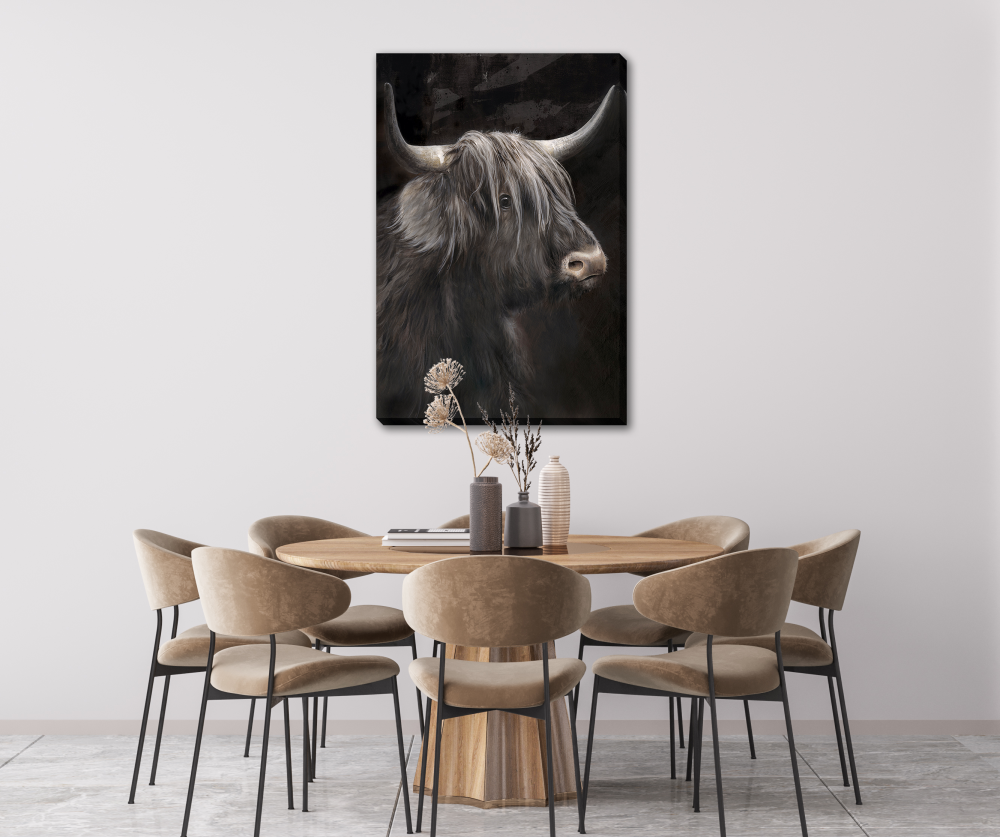 Bold Cow I Canvas Art 24" x 36"