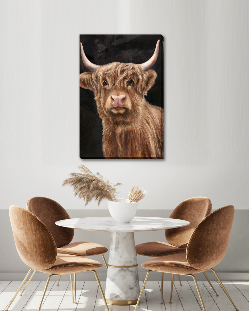 Bold Cow II Canvas Art 24" x 36"