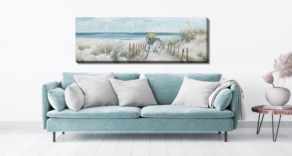 Beach Bike Canvas Art 20" x 60"