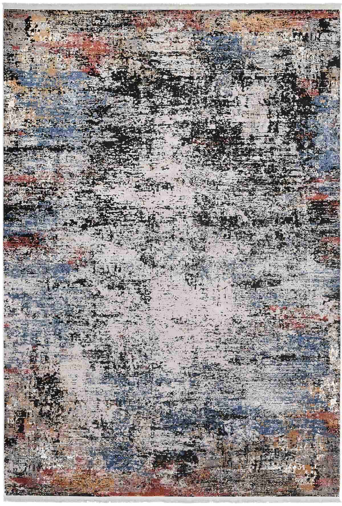 Aden Rugs Collection B. Black - L. Gray 6984B