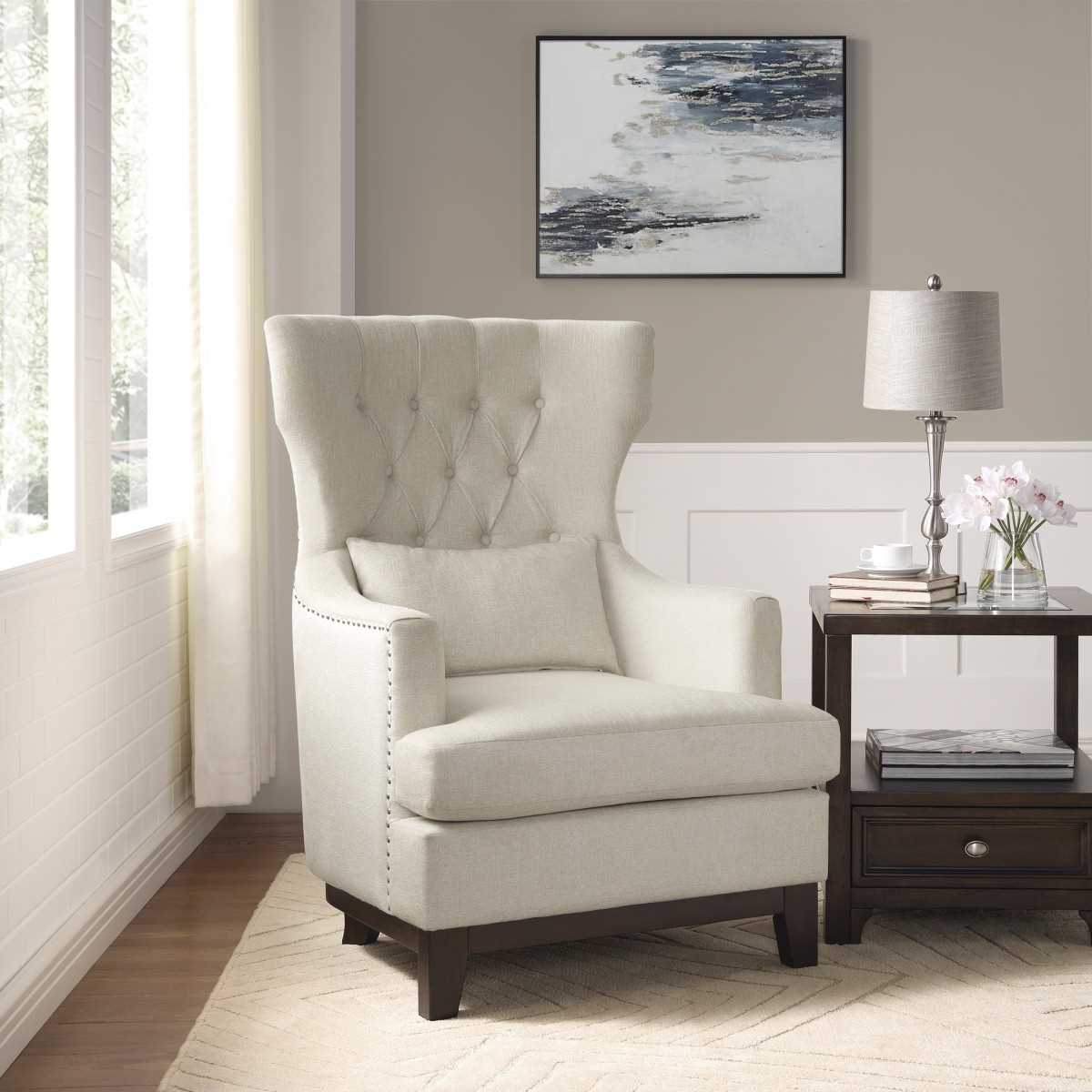 Adriano Accent Chair Beige Fabric 1217F4S
