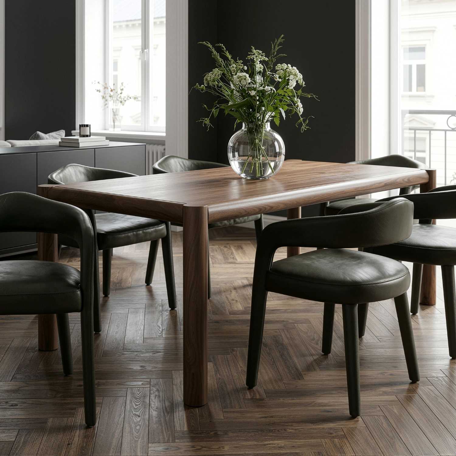 Advik Rectangular Dining Table, 79" in Walnut 201-455WAL