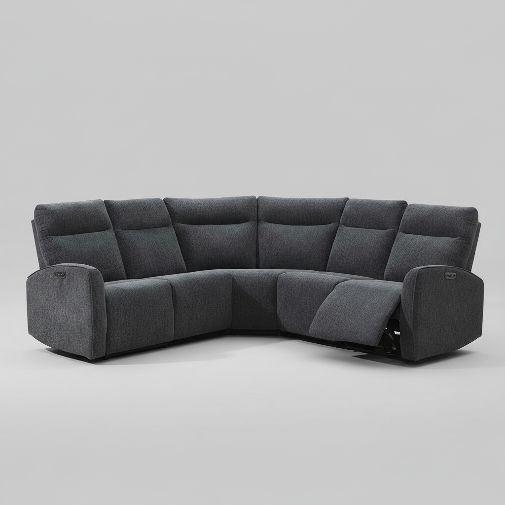 Alabama Grey Fabric Power Recliner Sectional 2815