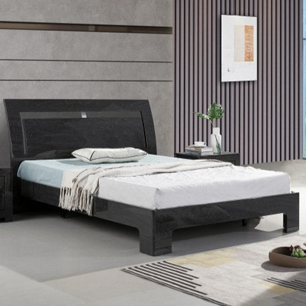 Alice High Gloss Grey Bed