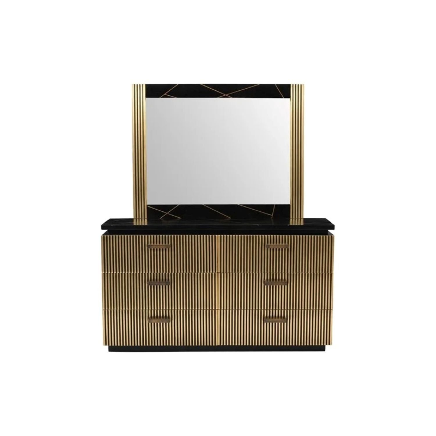 Allure Solid Wood Bedroom Set with Upholstered Headboard 1671
