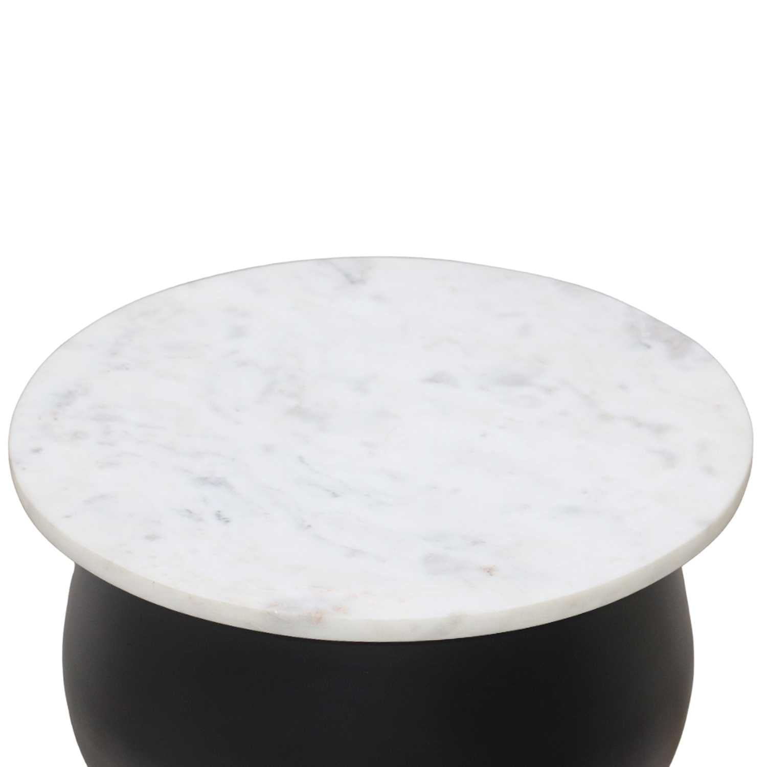 Alora Accent Table in Black and White and Brushed Gold 501-924