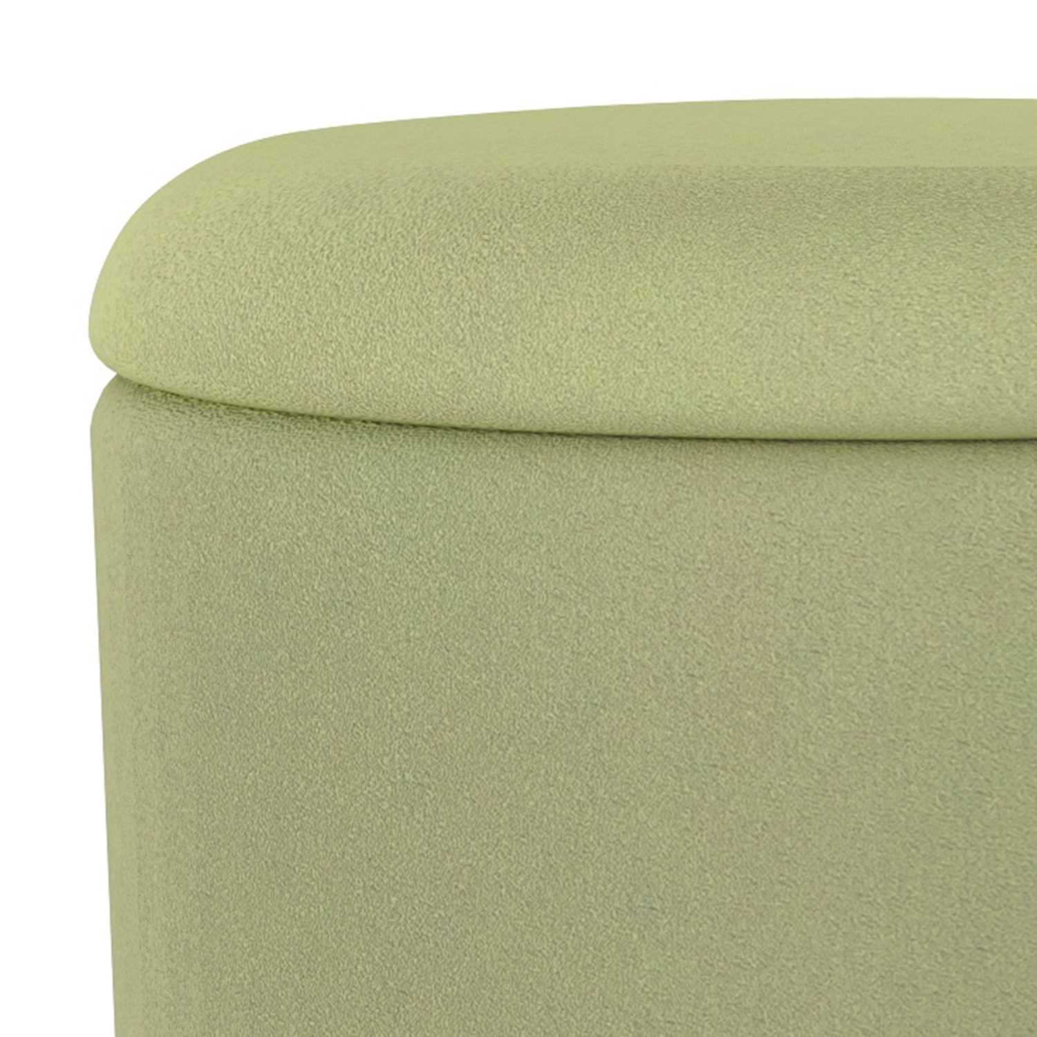 Alya Round Storage Ottoman in Sage and Natural 402-131