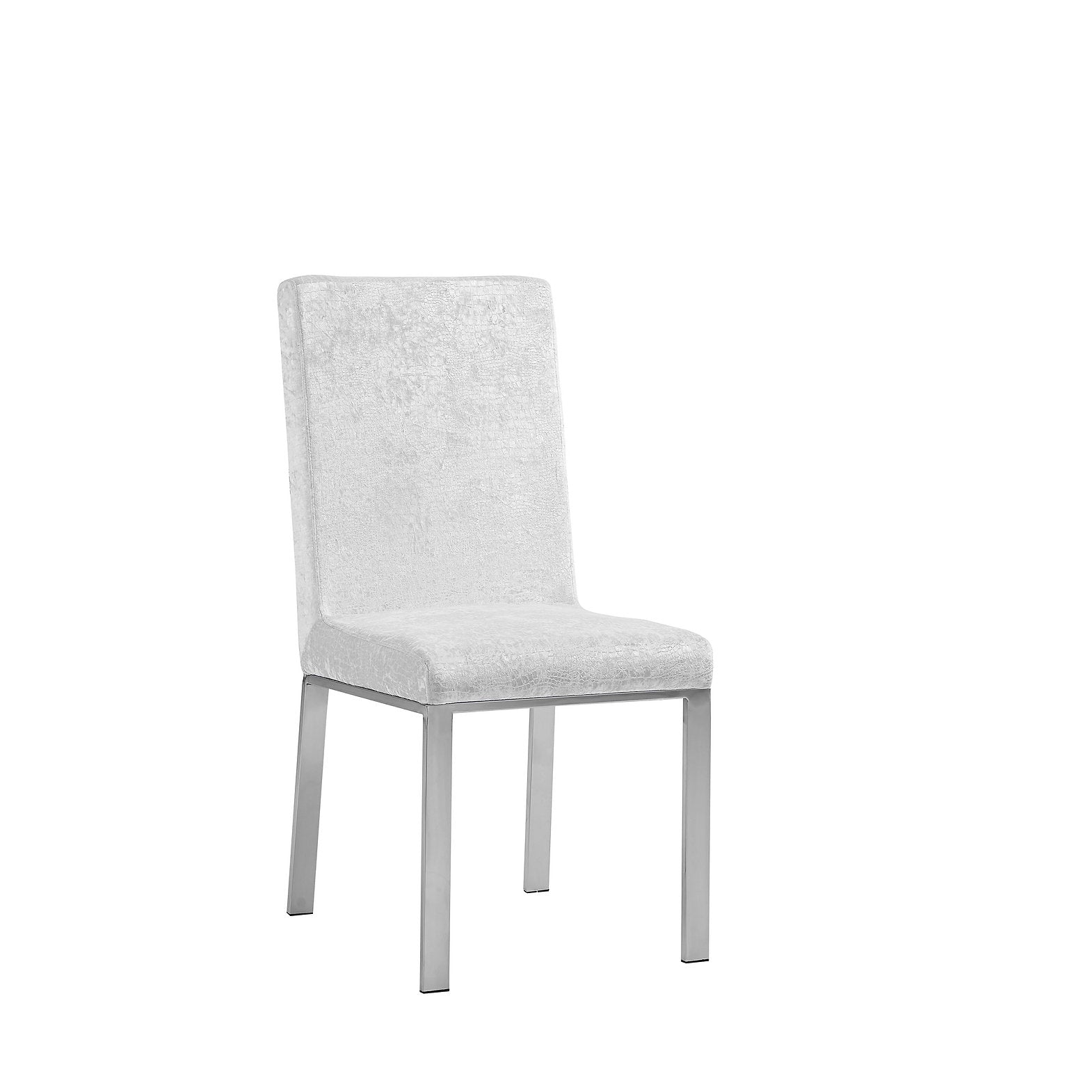 Angelina Ivory Velvet / Chrome Leg Dining Chairs (Set of 2)