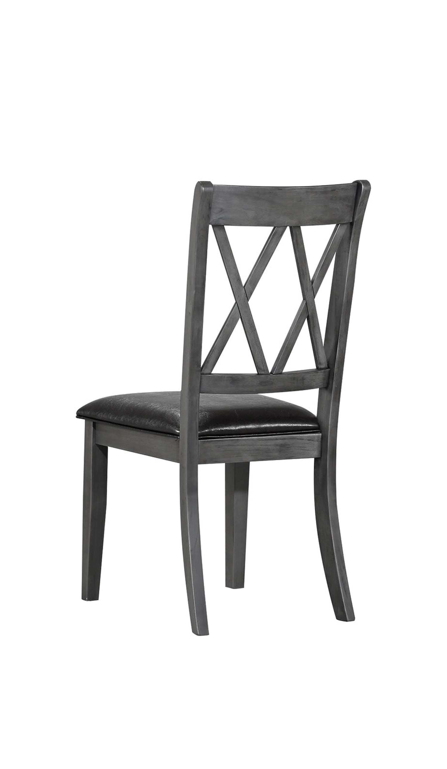Antique Grey Dining Chair with PU Cushion Seats 1099