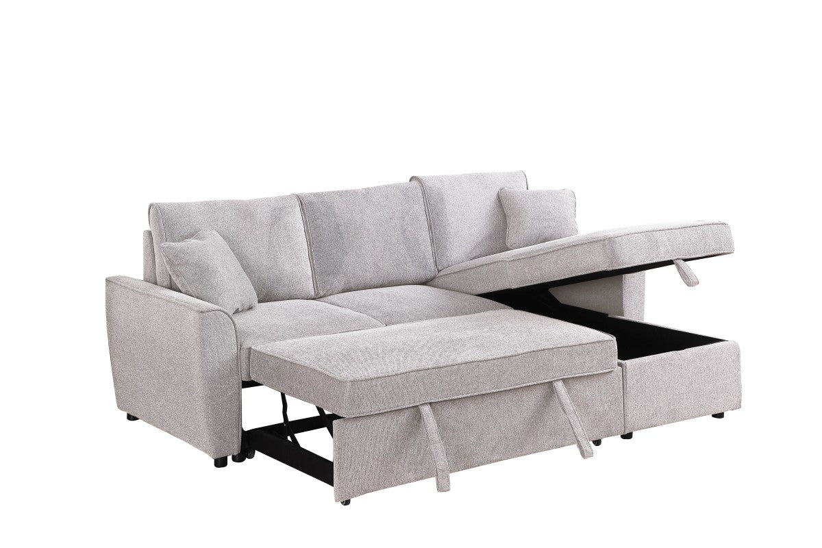 Aria Reversible Beige Sectional Sofa Bed with Storage 41120