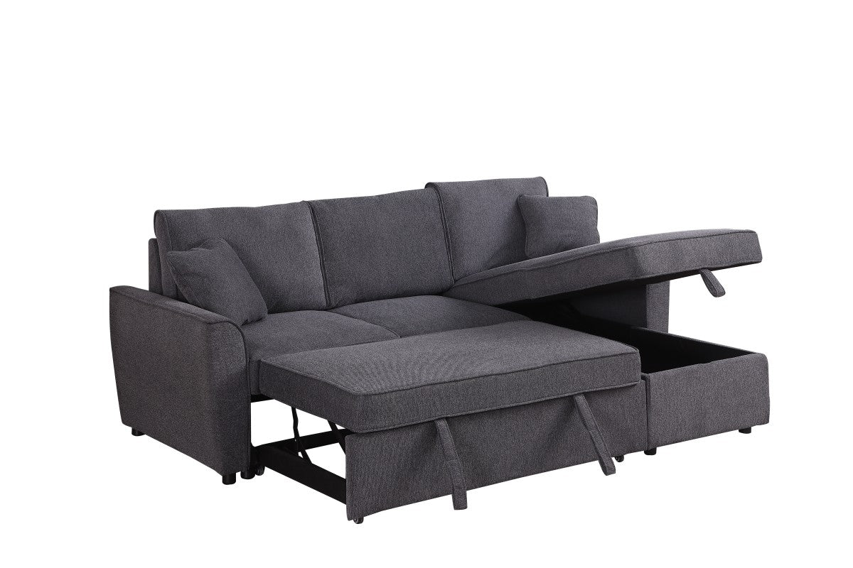 Aria Reversible Grey Sectional Sofa Bed with Storage 41121