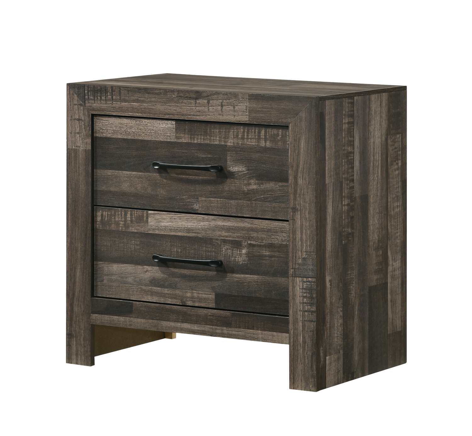 Athens LED Driftwood Brown Finish 6 PC Bedroom Set